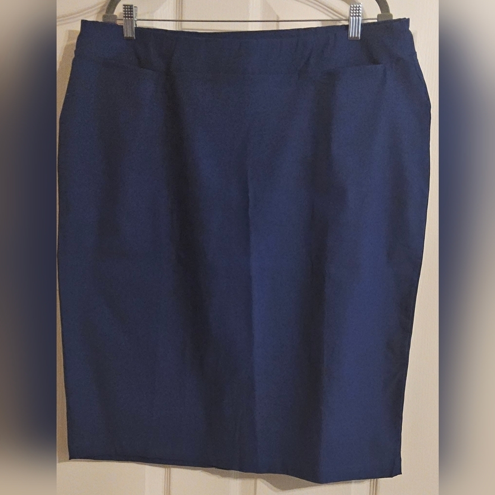Ashley Stewart Elegant Navy Blue Women's Skirt